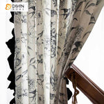 DIHIN HOME Pastoral Cotton Linen Fabric Printed,Half Blackout Grommet Window Curtain for Living Room ,52x63-inch,1 Panel Roman Shades Curtains Window Blinds custom curtains blackout curtains curtains for living room sheer curtains curtain fabric linen curtains kitchen curtains velvet curtains pinch pleat curtains bay window curtains outdoor curtains pleated curtains floral curtains dining room curtains kitchen valances drapes for bedroom patio curtains nursery curtains grommet curtains