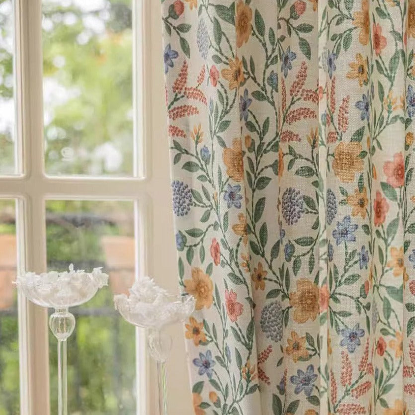 DIHIN HOME Pastoral Cotton Linen Floral,Blackout Grommet Window Curtain for Living Room ,52x63-inch,1 Panel Roman Shades Curtains Window Blinds custom curtains blackout curtains curtains for living room sheer curtains curtain fabric linen curtains kitchen curtains velvet curtains pinch pleat curtains bay window curtains outdoor curtains pleated curtains floral curtains dining room curtains kitchen valances drapes for bedroom patio curtains nursery curtains grommet curtains