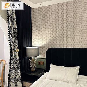 DIHIN HOME Pastoral Curtains With Black Pompoms Jacquard,Blackout Grommet Window Curtain for Living Room ,52x63-inch,1 Panel Roman Shades Curtains Window Blinds custom curtains blackout curtains curtains for living room sheer curtains curtain fabric linen curtains kitchen curtains velvet curtains pinch pleat curtains bay window curtains outdoor curtains pleated curtains floral curtains dining room curtains kitchen valances drapes for bedroom patio curtains nursery curtains grommet curtains