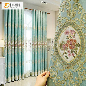 DIHIN HOME Pastoral Emboridered,Blackout Curtains Grommet Window Curtain for Living Room ,52x84-inch,1 Panel Roman Shades Curtains Window Blinds custom curtains blackout curtains curtains for living room sheer curtains curtain fabric linen curtains kitchen curtains velvet curtains pinch pleat curtains bay window curtains outdoor curtains pleated curtains floral curtains dining room curtains kitchen valances drapes for bedroom patio curtains nursery curtains grommet curtains