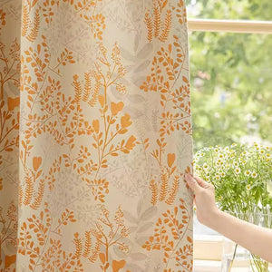 DIHIN HOME Pastoral Flower and Leaves Jacquard,Blackout Grommet Window Curtain for Living Room,1 Panel Roman Shades Curtains Window Blinds custom curtains blackout curtains curtains for living room sheer curtains curtain fabric linen curtains kitchen curtains velvet curtains pinch pleat curtains bay window curtains outdoor curtains pleated curtains floral curtains dining room curtains kitchen valances drapes for bedroom patio curtains nursery curtains grommet curtains