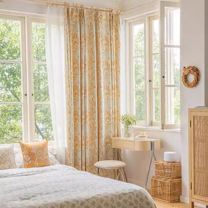 DIHIN HOME Pastoral Flower and Leaves Jacquard,Blackout Grommet Window Curtain for Living Room,1 Panel Roman Shades Curtains Window Blinds custom curtains blackout curtains curtains for living room sheer curtains curtain fabric linen curtains kitchen curtains velvet curtains pinch pleat curtains bay window curtains outdoor curtains pleated curtains floral curtains dining room curtains kitchen valances drapes for bedroom patio curtains nursery curtains grommet curtains
