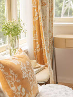 DIHIN HOME Pastoral Flower and Leaves Jacquard,Blackout Grommet Window Curtain for Living Room,1 Panel Roman Shades Curtains Window Blinds custom curtains blackout curtains curtains for living room sheer curtains curtain fabric linen curtains kitchen curtains velvet curtains pinch pleat curtains bay window curtains outdoor curtains pleated curtains floral curtains dining room curtains kitchen valances drapes for bedroom patio curtains nursery curtains grommet curtains