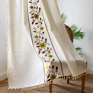 DIHIN HOME Pastoral Flowers Embroidered,Blackout Grommet Window Curtain for Living Room ,52x63-inch,1 Panel Roman Shades Curtains Window Blinds custom curtains blackout curtains curtains for living room sheer curtains curtain fabric linen curtains kitchen curtains velvet curtains pinch pleat curtains bay window curtains outdoor curtains pleated curtains floral curtains dining room curtains kitchen valances drapes for bedroom patio curtains nursery curtains grommet curtains