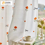 DIHIN HOME Pastoral Flowers Embroidered,Blackout Grommet Window Sheer Curtain for Living Room,52x63-inch,1 Panel Roman Shades Curtains Window Blinds custom curtains blackout curtains curtains for living room sheer curtains curtain fabric linen curtains kitchen curtains velvet curtains pinch pleat curtains bay window curtains outdoor curtains pleated curtains floral curtains dining room curtains kitchen valances drapes for bedroom patio curtains nursery curtains grommet curtains