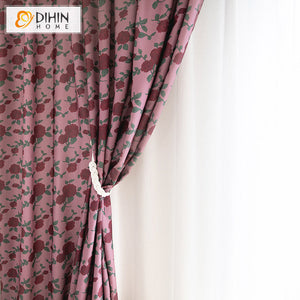 DIHIN HOME Pastoral Flowes Printed,Half Blackout Grommet Window Curtain for Living Room ,52x63-inch,1 Panel Roman Shades Curtains Window Blinds custom curtains blackout curtains curtains for living room sheer curtains curtain fabric linen curtains kitchen curtains velvet curtains pinch pleat curtains bay window curtains outdoor curtains pleated curtains floral curtains dining room curtains kitchen valances drapes for bedroom patio curtains nursery curtains grommet curtains