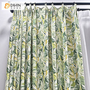DIHIN HOME Pastoral Green Color,Grommet Window Curtain for Living Room,52x63-inch,1 Panel Roman Shades Curtains Window Blinds custom curtains blackout curtains curtains for living room sheer curtains curtain fabric linen curtains kitchen curtains velvet curtains pinch pleat curtains bay window curtains outdoor curtains pleated curtains floral curtains dining room curtains kitchen valances drapes for bedroom patio curtains nursery curtains grommet curtains