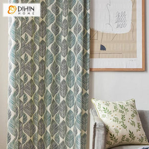 DIHIN HOME Pastoral Green Leaves Flowers Printed,Half Blackout Grommet Window Curtain for Living Room ,52x63-inch,1 Panel Roman Shades Curtains Window Blinds custom curtains blackout curtains curtains for living room sheer curtains curtain fabric linen curtains kitchen curtains velvet curtains pinch pleat curtains bay window curtains outdoor curtains pleated curtains floral curtains dining room curtains kitchen valances drapes for bedroom patio curtains nursery curtains grommet curtains
