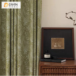 DIHIN HOME Pastoral Green Leaves Jacquard,Blackout Grommet Window Curtain For Living Room ,52x63-inch,1  Panel Roman Shades Curtains Window Blinds custom curtains blackout curtains curtains for living room sheer curtains curtain fabric linen curtains kitchen curtains velvet curtains pinch pleat curtains bay window curtains outdoor curtains pleated curtains floral curtains dining room curtains kitchen valances drapes for bedroom patio curtains nursery curtains grommet curtains