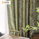 DIHIN HOME Pastoral Green Leaves Jacquard,Blackout Grommet Window Curtain For Living Room ,52x63-inch,1  Panel Roman Shades Curtains Window Blinds custom curtains blackout curtains curtains for living room sheer curtains curtain fabric linen curtains kitchen curtains velvet curtains pinch pleat curtains bay window curtains outdoor curtains pleated curtains floral curtains dining room curtains kitchen valances drapes for bedroom patio curtains nursery curtains grommet curtains