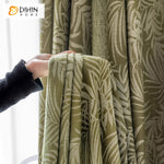 DIHIN HOME Pastoral Green Leaves Jacquard,Blackout Grommet Window Curtain For Living Room ,52x63-inch,1  Panel Roman Shades Curtains Window Blinds custom curtains blackout curtains curtains for living room sheer curtains curtain fabric linen curtains kitchen curtains velvet curtains pinch pleat curtains bay window curtains outdoor curtains pleated curtains floral curtains dining room curtains kitchen valances drapes for bedroom patio curtains nursery curtains grommet curtains