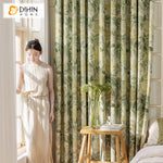 DIHIN HOME Pastoral Green Leaves Printed,Blackout Grommet Window Curtain Customized Curtain Drapes for Living Room Roman Shades Curtains Window Blinds custom curtains blackout curtains curtains for living room sheer curtains curtain fabric linen curtains kitchen curtains velvet curtains pinch pleat curtains bay window curtains outdoor curtains pleated curtains floral curtains dining room curtains kitchen valances drapes for bedroom patio curtains nursery curtains grommet curtains