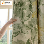 DIHIN HOME Pastoral Green Leaves Printed,Blackout Grommet Window Curtain Customized Curtain Drapes for Living Room Roman Shades Curtains Window Blinds custom curtains blackout curtains curtains for living room sheer curtains curtain fabric linen curtains kitchen curtains velvet curtains pinch pleat curtains bay window curtains outdoor curtains pleated curtains floral curtains dining room curtains kitchen valances drapes for bedroom patio curtains nursery curtains grommet curtains