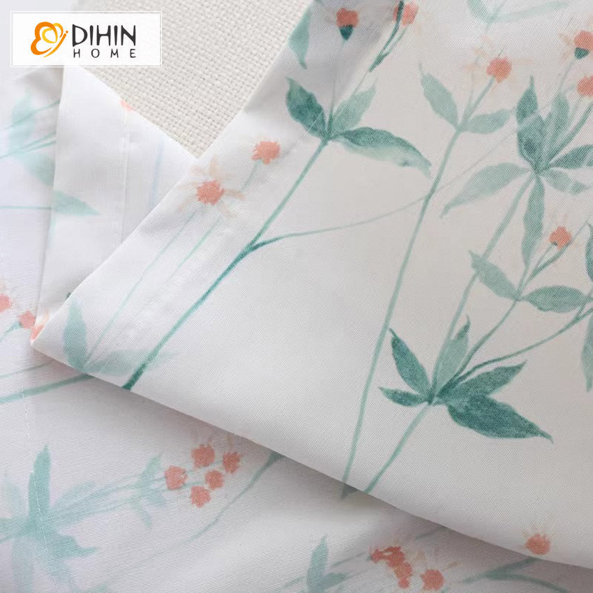 DIHIN HOME Pastoral Green Leaves Printed,Grommet Window Curtain for Living Room,Customzied Curtains Roman Shades Curtains Window Blinds custom curtains blackout curtains curtains for living room sheer curtains curtain fabric linen curtains kitchen curtains velvet curtains pinch pleat curtains bay window curtains outdoor curtains pleated curtains floral curtains dining room curtains kitchen valances drapes for bedroom patio curtains nursery curtains grommet curtains
