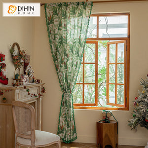 DIHIN HOME Pastoral Green Pine Cone Printed,Blackout Grommet Window Curtain for Living Room ,52x63-inch,1 Panel Roman Shades Curtains Window Blinds custom curtains blackout curtains curtains for living room sheer curtains curtain fabric linen curtains kitchen curtains velvet curtains pinch pleat curtains bay window curtains outdoor curtains pleated curtains floral curtains dining room curtains kitchen valances drapes for bedroom patio curtains nursery curtains grommet curtains