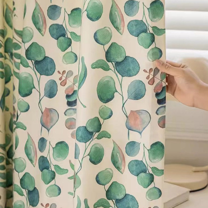DIHIN HOME Pastoral Green Printed,Blackout Grommet Window Curtain for Living Room,52x63-inch,1 Panel Roman Shades Curtains Window Blinds custom curtains blackout curtains curtains for living room sheer curtains curtain fabric linen curtains kitchen curtains velvet curtains pinch pleat curtains bay window curtains outdoor curtains pleated curtains floral curtains dining room curtains kitchen valances drapes for bedroom patio curtains nursery curtains grommet curtains