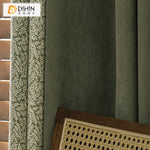 DIHIN HOME Pastoral Green Small Leaves Jacquard,Blackout Grommet Window Curtain Customized Curtain Drapes for Living Room Roman Shades Curtains Window Blinds custom curtains blackout curtains curtains for living room sheer curtains curtain fabric linen curtains kitchen curtains velvet curtains pinch pleat curtains bay window curtains outdoor curtains pleated curtains floral curtains dining room curtains kitchen valances drapes for bedroom patio curtains nursery curtains grommet curtains