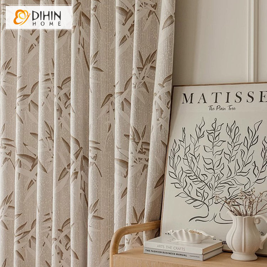 DIHIN HOME Pastoral Leaves Jacquard,Blackout Grommet Window Curtain for Living Room ,52x63-inch,1 Panel Roman Shades Curtains Window Blinds custom curtains blackout curtains curtains for living room sheer curtains curtain fabric linen curtains kitchen curtains velvet curtains pinch pleat curtains bay window curtains outdoor curtains pleated curtains floral curtains dining room curtains kitchen valances drapes for bedroom patio curtains nursery curtains grommet curtains
