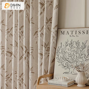 DIHIN HOME Pastoral Leaves Jacquard,Blackout Grommet Window Curtain for Living Room ,52x63-inch,1 Panel Roman Shades Curtains Window Blinds custom curtains blackout curtains curtains for living room sheer curtains curtain fabric linen curtains kitchen curtains velvet curtains pinch pleat curtains bay window curtains outdoor curtains pleated curtains floral curtains dining room curtains kitchen valances drapes for bedroom patio curtains nursery curtains grommet curtains