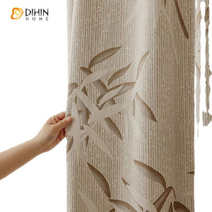 DIHIN HOME Pastoral Leaves Jacquard,Blackout Grommet Window Curtain for Living Room ,52x63-inch,1 Panel Roman Shades Curtains Window Blinds custom curtains blackout curtains curtains for living room sheer curtains curtain fabric linen curtains kitchen curtains velvet curtains pinch pleat curtains bay window curtains outdoor curtains pleated curtains floral curtains dining room curtains kitchen valances drapes for bedroom patio curtains nursery curtains grommet curtains