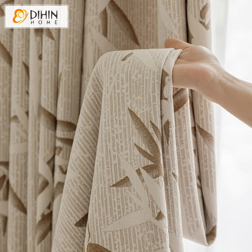 DIHIN HOME Pastoral Leaves Jacquard,Blackout Grommet Window Curtain for Living Room ,52x63-inch,1 Panel Roman Shades Curtains Window Blinds custom curtains blackout curtains curtains for living room sheer curtains curtain fabric linen curtains kitchen curtains velvet curtains pinch pleat curtains bay window curtains outdoor curtains pleated curtains floral curtains dining room curtains kitchen valances drapes for bedroom patio curtains nursery curtains grommet curtains