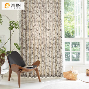 DIHIN HOME Pastoral Leaves Printed,Blackout Grommet Window Curtain Customized Curtain Drapes for Living Room Roman Shades Curtains Window Blinds custom curtains blackout curtains curtains for living room sheer curtains curtain fabric linen curtains kitchen curtains velvet curtains pinch pleat curtains bay window curtains outdoor curtains pleated curtains floral curtains dining room curtains kitchen valances drapes for bedroom patio curtains nursery curtains grommet curtains