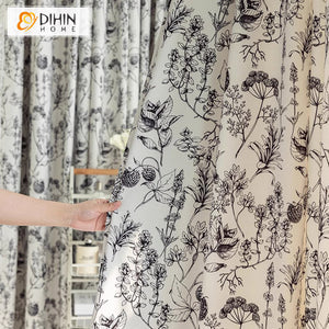 DIHIN HOME Pastoral Leaves Printed,Blackout Grommet Window Curtain Customized Curtain Drapes for Living Room Roman Shades Curtains Window Blinds custom curtains blackout curtains curtains for living room sheer curtains curtain fabric linen curtains kitchen curtains velvet curtains pinch pleat curtains bay window curtains outdoor curtains pleated curtains floral curtains dining room curtains kitchen valances drapes for bedroom patio curtains nursery curtains grommet curtains