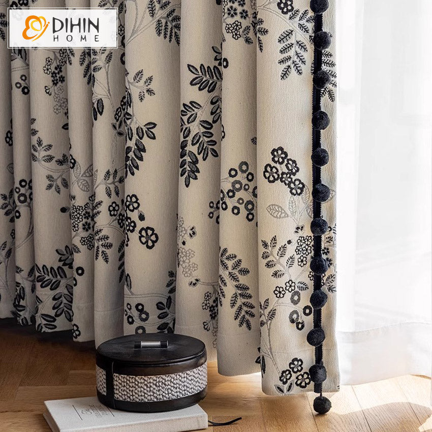 DIHIN HOME Pastoral Leaves Printed,Blackout Grommet Window Curtain Customized Curtain Drapes for Living Room Roman Shades Curtains Window Blinds custom curtains blackout curtains curtains for living room sheer curtains curtain fabric linen curtains kitchen curtains velvet curtains pinch pleat curtains bay window curtains outdoor curtains pleated curtains floral curtains dining room curtains kitchen valances drapes for bedroom patio curtains nursery curtains grommet curtains