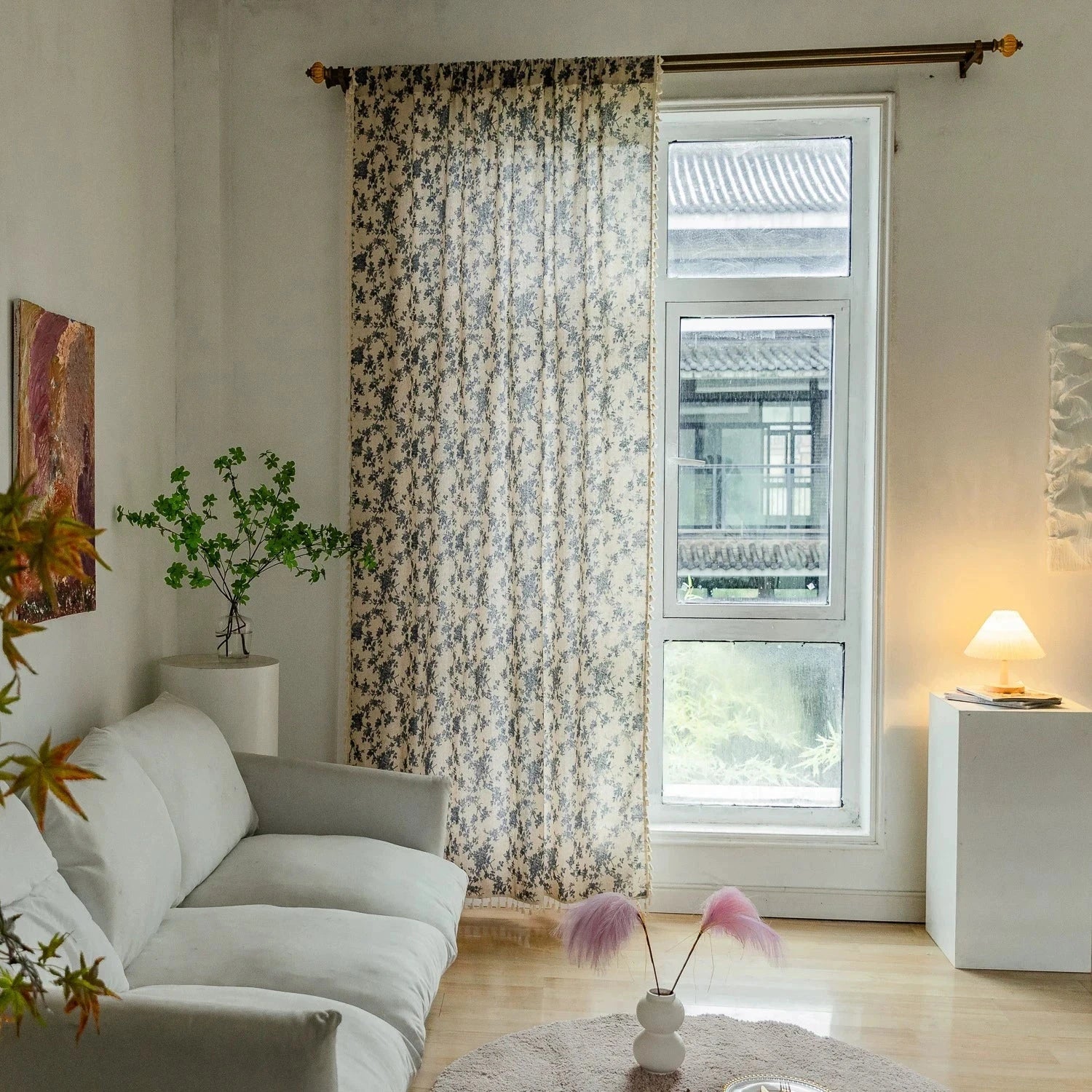 DIHIN HOME Pastoral Leaves Printed,Blackout Grommet Window Curtain for Living Room ,52x63-inch,1 Panel Roman Shades Curtains Window Blinds custom curtains blackout curtains curtains for living room sheer curtains curtain fabric linen curtains kitchen curtains velvet curtains pinch pleat curtains bay window curtains outdoor curtains pleated curtains floral curtains dining room curtains kitchen valances drapes for bedroom patio curtains nursery curtains grommet curtains