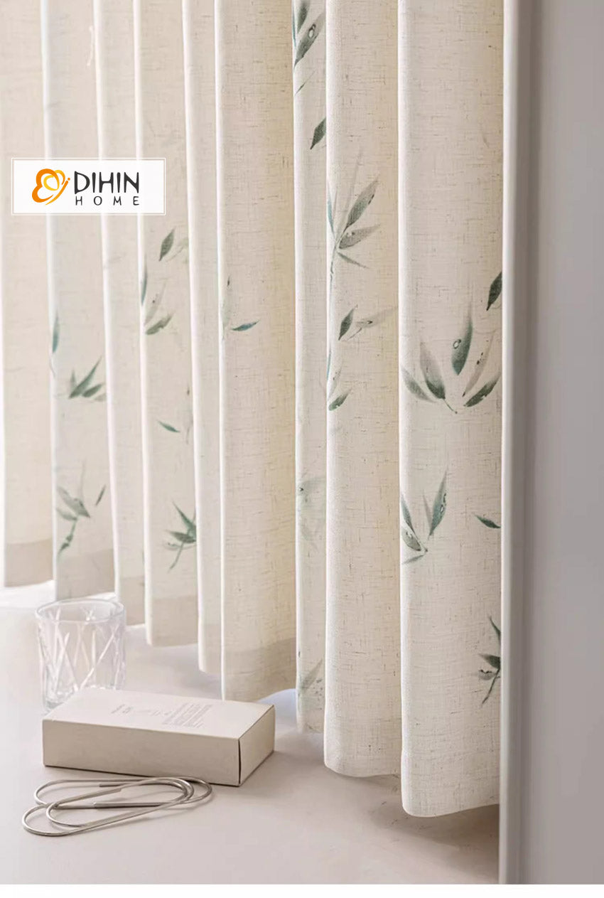 DIHIN HOME Pastoral LeavesPrinted,Blackout Grommet Window Curtain for Living Room ,52x63-inch,1 Panel Roman Shades Curtains Window Blinds custom curtains blackout curtains curtains for living room sheer curtains curtain fabric linen curtains kitchen curtains velvet curtains pinch pleat curtains bay window curtains outdoor curtains pleated curtains floral curtains dining room curtains kitchen valances drapes for bedroom patio curtains nursery curtains grommet curtains