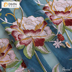DIHIN HOME Pastoral Luxury Flowers Embroidered,Grommet Window Sheer Curtain for Living Room ,52x63-inch,1 Panel Roman Shades Curtains Window Blinds custom curtains blackout curtains curtains for living room sheer curtains curtain fabric linen curtains kitchen curtains velvet curtains pinch pleat curtains bay window curtains outdoor curtains pleated curtains floral curtains dining room curtains kitchen valances drapes for bedroom patio curtains nursery curtains grommet curtains