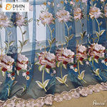 DIHIN HOME Pastoral Luxury Flowers Embroidered,Grommet Window Sheer Curtain for Living Room ,52x63-inch,1 Panel Roman Shades Curtains Window Blinds custom curtains blackout curtains curtains for living room sheer curtains curtain fabric linen curtains kitchen curtains velvet curtains pinch pleat curtains bay window curtains outdoor curtains pleated curtains floral curtains dining room curtains kitchen valances drapes for bedroom patio curtains nursery curtains grommet curtains