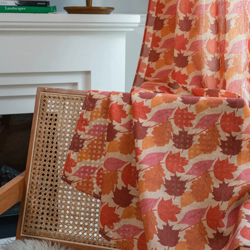 DIHIN HOME Pastoral Maple Leaves Printed,Blackout Grommet Window Curtain for Living Room ,52x63-inch,1 Panel Roman Shades Curtains Window Blinds custom curtains blackout curtains curtains for living room sheer curtains curtain fabric linen curtains kitchen curtains velvet curtains pinch pleat curtains bay window curtains outdoor curtains pleated curtains floral curtains dining room curtains kitchen valances drapes for bedroom patio curtains nursery curtains grommet curtains