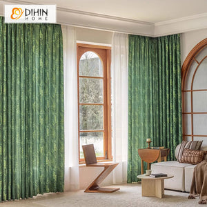 DIHIN HOME Pastoral Natural Green Leaves Printed,Grommet Window Curtain for Living Room,Customzied Curtains Roman Shades Curtains Window Blinds custom curtains blackout curtains curtains for living room sheer curtains curtain fabric linen curtains kitchen curtains velvet curtains pinch pleat curtains bay window curtains outdoor curtains pleated curtains floral curtains dining room curtains kitchen valances drapes for bedroom patio curtains nursery curtains grommet curtains