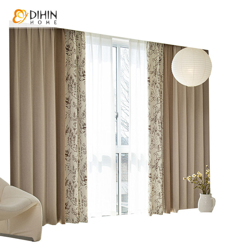 DIHIN HOME Pastoral Natural Plants Printed,Grommet Window Curtain for Living Room,52x63-inch,1 Panel Roman Shades Curtains Window Blinds custom curtains blackout curtains curtains for living room sheer curtains curtain fabric linen curtains kitchen curtains velvet curtains pinch pleat curtains bay window curtains outdoor curtains pleated curtains floral curtains dining room curtains kitchen valances drapes for bedroom patio curtains nursery curtains grommet curtains