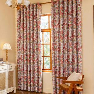 DIHIN HOME Pastoral Nice Flowers Printed,Blackout Grommet Window Curtain for Living Room Roman Shades Curtains Window Blinds custom curtains blackout curtains curtains for living room sheer curtains curtain fabric linen curtains kitchen curtains velvet curtains pinch pleat curtains bay window curtains outdoor curtains pleated curtains floral curtains dining room curtains kitchen valances drapes for bedroom patio curtains nursery curtains grommet curtains
