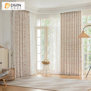 DIHIN HOME Pastoral Pink Flowers Printed,Blackout Grommet Window Curtain Customized Curtain Drapes for Living Room Roman Shades Curtains Window Blinds custom curtains blackout curtains curtains for living room sheer curtains curtain fabric linen curtains kitchen curtains velvet curtains pinch pleat curtains bay window curtains outdoor curtains pleated curtains floral curtains dining room curtains kitchen valances drapes for bedroom patio curtains nursery curtains grommet curtains