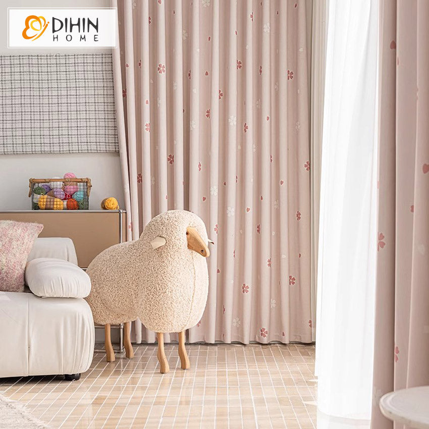 DIHIN HOME Pastoral Pink Small Flowers Printed,Blackout Grommet Window Curtain for Living Room Roman Shades Curtains Window Blinds custom curtains blackout curtains curtains for living room sheer curtains curtain fabric linen curtains kitchen curtains velvet curtains pinch pleat curtains bay window curtains outdoor curtains pleated curtains floral curtains dining room curtains kitchen valances drapes for bedroom patio curtains nursery curtains grommet curtains