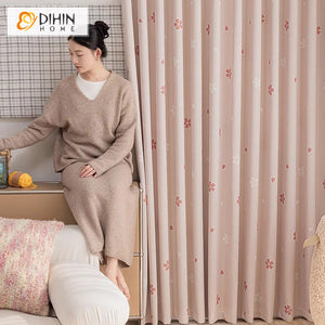 DIHIN HOME Pastoral Pink Small Flowers Printed,Blackout Grommet Window Curtain for Living Room Roman Shades Curtains Window Blinds custom curtains blackout curtains curtains for living room sheer curtains curtain fabric linen curtains kitchen curtains velvet curtains pinch pleat curtains bay window curtains outdoor curtains pleated curtains floral curtains dining room curtains kitchen valances drapes for bedroom patio curtains nursery curtains grommet curtains