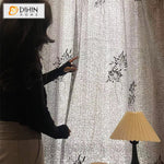DIHIN HOME Pastoral Plants Embroidered,Blackout Grommet Window Sheer Curtain for Living Room,52x63-inch,1 Panel Roman Shades Curtains Window Blinds custom curtains blackout curtains curtains for living room sheer curtains curtain fabric linen curtains kitchen curtains velvet curtains pinch pleat curtains bay window curtains outdoor curtains pleated curtains floral curtains dining room curtains kitchen valances drapes for bedroom patio curtains nursery curtains grommet curtains