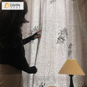 DIHIN HOME Pastoral Plants Embroidered,Blackout Grommet Window Sheer Curtain for Living Room,52x63-inch,1 Panel Roman Shades Curtains Window Blinds custom curtains blackout curtains curtains for living room sheer curtains curtain fabric linen curtains kitchen curtains velvet curtains pinch pleat curtains bay window curtains outdoor curtains pleated curtains floral curtains dining room curtains kitchen valances drapes for bedroom patio curtains nursery curtains grommet curtains
