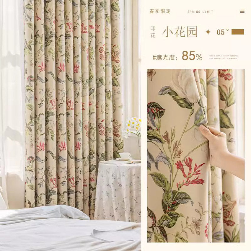 DIHIN HOME Pastoral Printed,Blackout Grommet Window Curtain for Living Room,P012 Roman Shades Curtains Window Blinds custom curtains blackout curtains curtains for living room sheer curtains curtain fabric linen curtains kitchen curtains velvet curtains pinch pleat curtains bay window curtains outdoor curtains pleated curtains floral curtains dining room curtains kitchen valances drapes for bedroom patio curtains nursery curtains grommet curtains