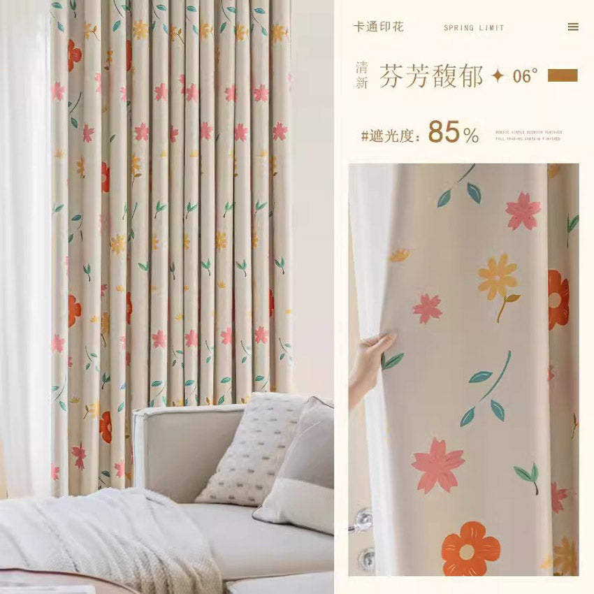 DIHIN HOME Pastoral Printed,Blackout Grommet Window Curtain for Living Room,P034 Roman Shades Curtains Window Blinds custom curtains blackout curtains curtains for living room sheer curtains curtain fabric linen curtains kitchen curtains velvet curtains pinch pleat curtains bay window curtains outdoor curtains pleated curtains floral curtains dining room curtains kitchen valances drapes for bedroom patio curtains nursery curtains grommet curtains
