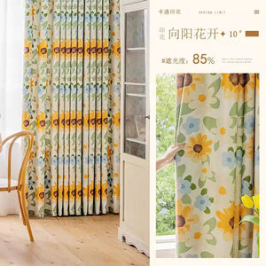 DIHIN HOME Pastoral Printed,Blackout Grommet Window Curtain for Living Room,P053 Roman Shades Curtains Window Blinds custom curtains blackout curtains curtains for living room sheer curtains curtain fabric linen curtains kitchen curtains velvet curtains pinch pleat curtains bay window curtains outdoor curtains pleated curtains floral curtains dining room curtains kitchen valances drapes for bedroom patio curtains nursery curtains grommet curtains
