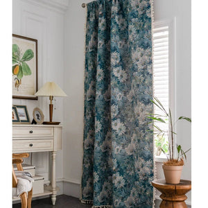 DIHIN HOME Pastoral Retro Abstract Flowers Printed,Blackout Grommet Window Curtain for Living Room ,52x63-inch,1 Panel Roman Shades Curtains Window Blinds custom curtains blackout curtains curtains for living room sheer curtains curtain fabric linen curtains kitchen curtains velvet curtains pinch pleat curtains bay window curtains outdoor curtains pleated curtains floral curtains dining room curtains kitchen valances drapes for bedroom patio curtains nursery curtains grommet curtains