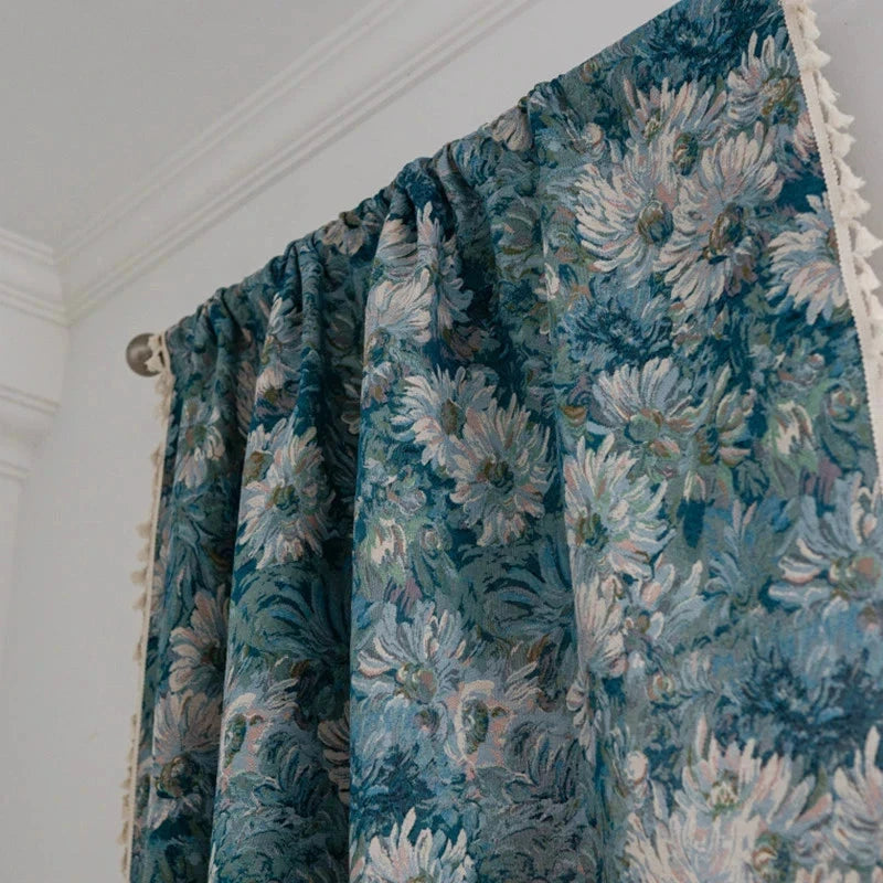 DIHIN HOME Pastoral Retro Abstract Flowers Printed,Blackout Grommet Window Curtain for Living Room ,52x63-inch,1 Panel Roman Shades Curtains Window Blinds custom curtains blackout curtains curtains for living room sheer curtains curtain fabric linen curtains kitchen curtains velvet curtains pinch pleat curtains bay window curtains outdoor curtains pleated curtains floral curtains dining room curtains kitchen valances drapes for bedroom patio curtains nursery curtains grommet curtains