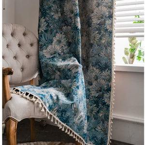 DIHIN HOME Pastoral Retro Abstract Flowers Printed,Blackout Grommet Window Curtain for Living Room ,52x63-inch,1 Panel Roman Shades Curtains Window Blinds custom curtains blackout curtains curtains for living room sheer curtains curtain fabric linen curtains kitchen curtains velvet curtains pinch pleat curtains bay window curtains outdoor curtains pleated curtains floral curtains dining room curtains kitchen valances drapes for bedroom patio curtains nursery curtains grommet curtains