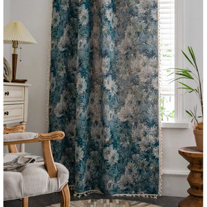 DIHIN HOME Pastoral Retro Abstract Flowers Printed,Blackout Grommet Window Curtain for Living Room ,52x63-inch,1 Panel Roman Shades Curtains Window Blinds custom curtains blackout curtains curtains for living room sheer curtains curtain fabric linen curtains kitchen curtains velvet curtains pinch pleat curtains bay window curtains outdoor curtains pleated curtains floral curtains dining room curtains kitchen valances drapes for bedroom patio curtains nursery curtains grommet curtains