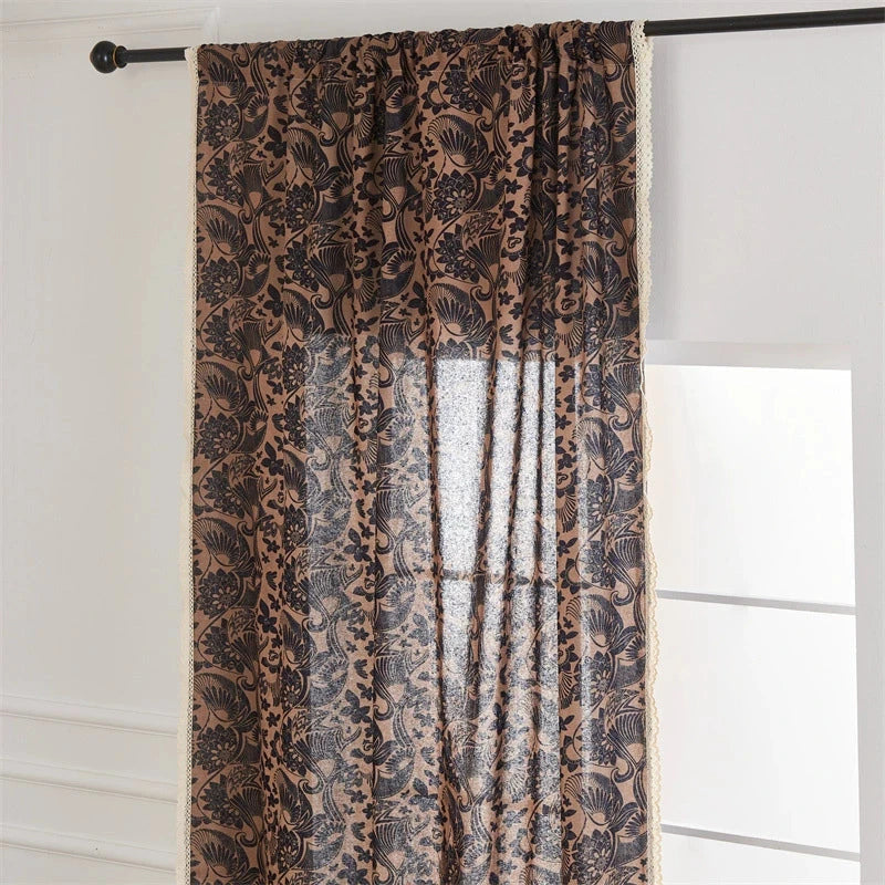 DIHIN HOME Pastoral Retro Flowers Printed,Blackout Grommet Window Curtain for Living Room ,52x63-inch,1 Panel Roman Shades Curtains Window Blinds custom curtains blackout curtains curtains for living room sheer curtains curtain fabric linen curtains kitchen curtains velvet curtains pinch pleat curtains bay window curtains outdoor curtains pleated curtains floral curtains dining room curtains kitchen valances drapes for bedroom patio curtains nursery curtains grommet curtains