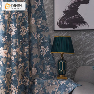 DIHIN HOME Pastoral Retro Plants Printed,Half Blackout Grommet Window Curtain for Living Room ,52x63-inch,1 Panel Roman Shades Curtains Window Blinds custom curtains blackout curtains curtains for living room sheer curtains curtain fabric linen curtains kitchen curtains velvet curtains pinch pleat curtains bay window curtains outdoor curtains pleated curtains floral curtains dining room curtains kitchen valances drapes for bedroom patio curtains nursery curtains grommet curtains